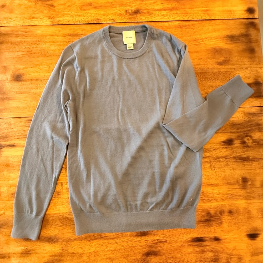 Calvin Klein Men's Light Gray Crewneck Sweater